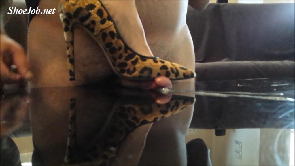 Teasing Cock With Leopard Heels – Shoejob Desires